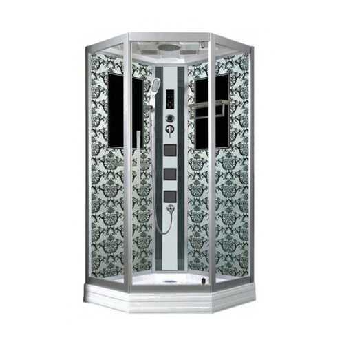 Душевая кабина Niagara Lux NG-7717W 100x100x215, белый с узором в Аксон