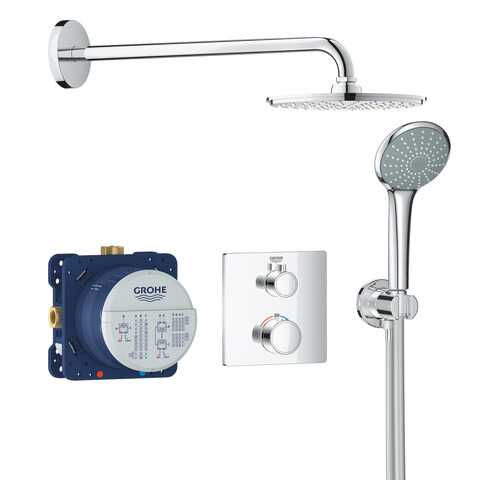 Душевая система с термостатом встроенным GROHE Rainshower SmartActive Cube 34706000 в Аксон