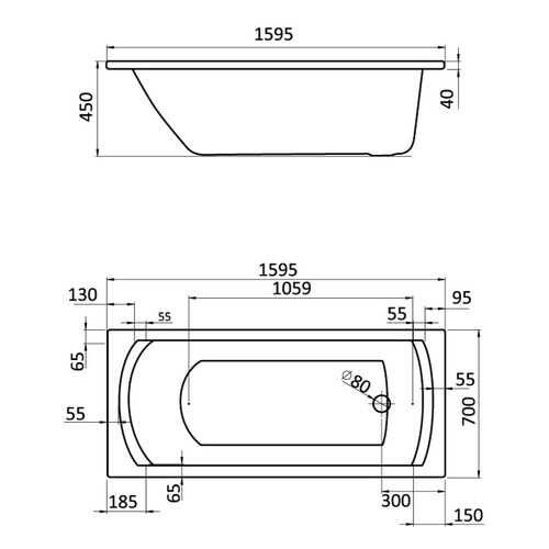 Комплект монтажный Santek для Монако 160х70см белый (WH112425) в Аксон