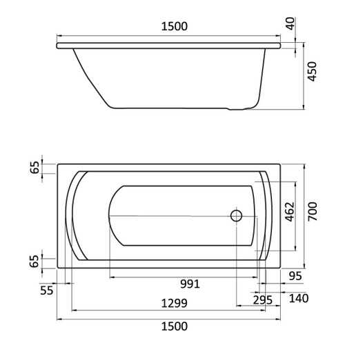 Комплект монтажный Santek для ванны Монако 150х70см белый (WH112424) в Аксон