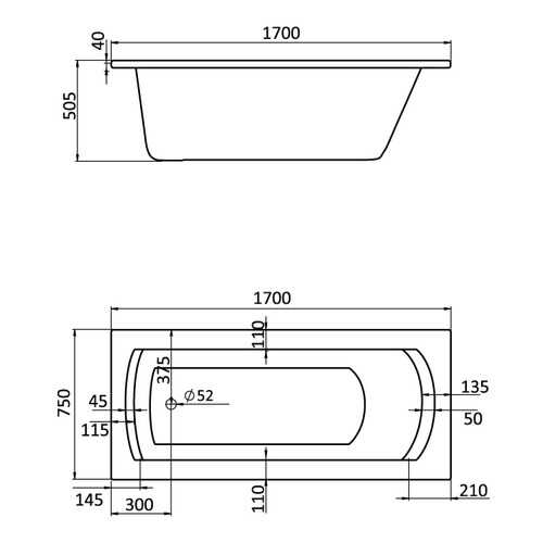 Комплект монтажный Santek для ванны Монако XL 170х75см белый (WH112423) в Аксон