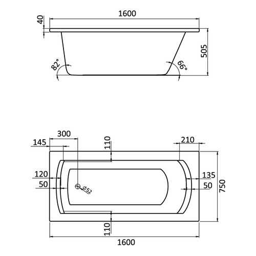 Комплект монтажный Santek Монако XL 160х75см (1WH112422) в Аксон