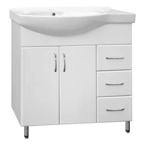 Тумба с раковиной Style Line Эко Стандарт №25 80 R напольная, 3 ящика в Аксон