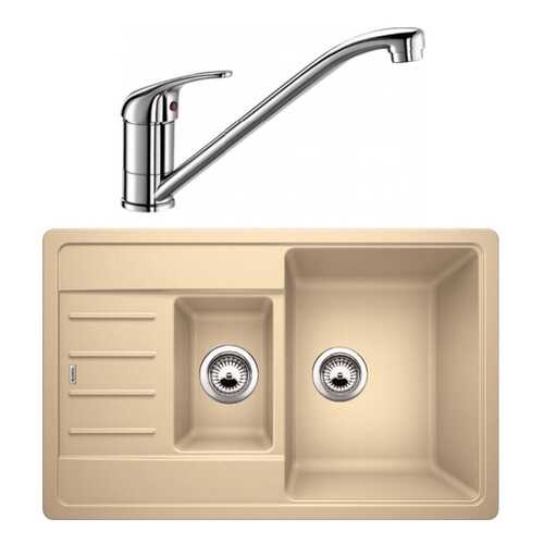 Комплект Blanco мойка LEGRA 6S Compact 521306 шампань + смеситель DARAS 517720 хром в Аксон