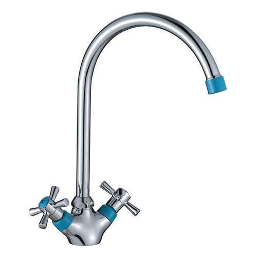Смеситель для кухни Decoroom DR46028-Blue с повортным изливом синий в Аксон