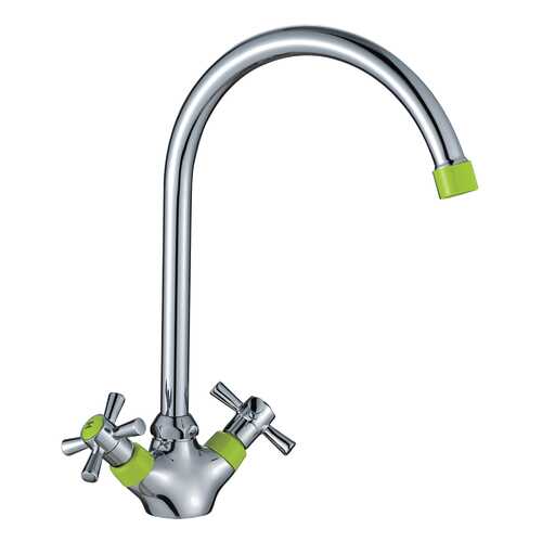 Смеситель для кухни Decoroom DR46028-Green с повортным изливом зелёный в Аксон