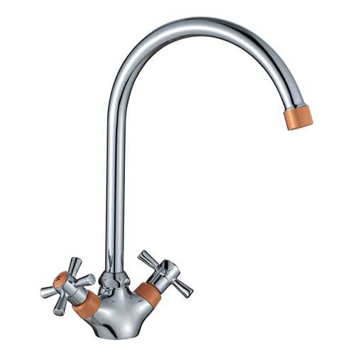 Смеситель для кухни Decoroom DR46028-Orange с повортным изливом оранжевый в Аксон