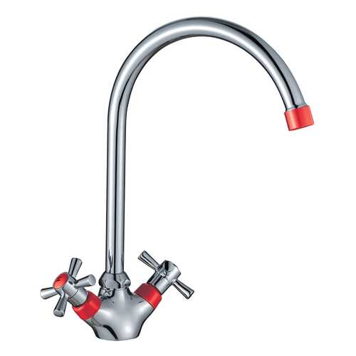 Смеситель для кухни Decoroom DR46028-Red с повортным изливом красный в Аксон