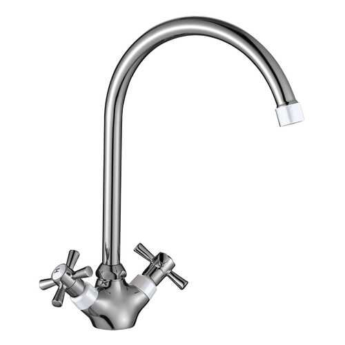 Смеситель для кухни Decoroom DR46028-White с повортным изливом белый в Аксон