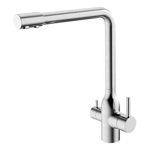 Смеситель для кухни MELANA-F610304 Stello нерж.сталь, однорычажный, сатин, литой излив в Аксон