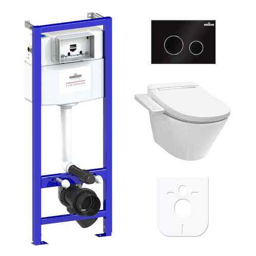 Комплект 5 в 1 подвесной унитаз Lavinia Boho Smart V-Clean 3930003R, умный в Аксон
