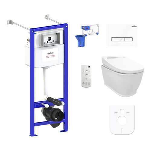 Комплект 6 в 1 подвесной унитаз Lavinia Boho Smart F-Control Multi 3940014R в Аксон