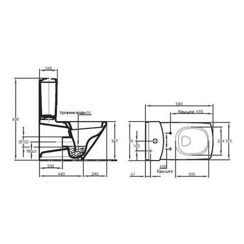 Унитаз-компакт Jacob Delafon Escale 19038W-00 белый в Аксон