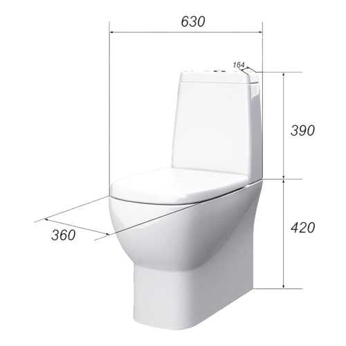 Унитаз-компакт Sanita Luxe INFINITY INFSLCC01040522 белый в Аксон