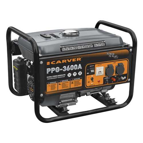 Бензиновый генератор CARVER PPG- 3600А, 220/12 В, 2.8кВт [01.020.00011] в Аксон