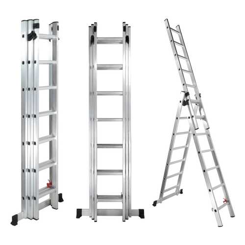 Лестница-трансформер трёхсекционная алюминиевая UPU Ladder UP307 в Аксон