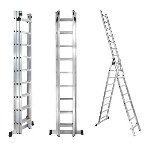 Лестница-трансформер трёхсекционная алюминиевая UPU Ladder UP309 в Аксон