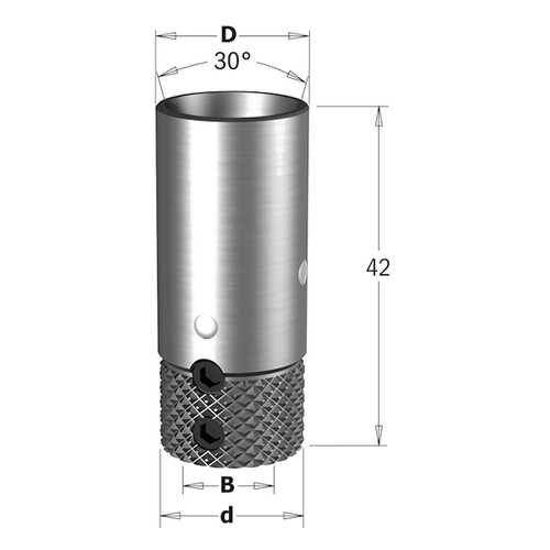 Патрон для свёрел на станок VITAP (APA70) D=10x16 LT=42 RH/LH 360.101.00 в Аксон