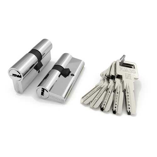 Цилиндровый механизм R600/80 mm /30+10+40/ CP, цвет: хром, 5 ключей в Аксон