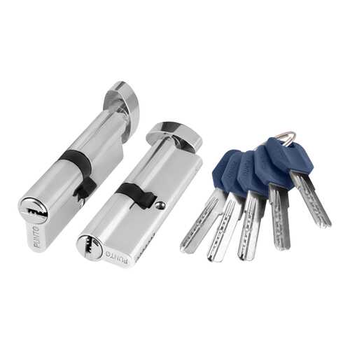 Цилиндровый механизм с вертушкой PUNTO, арт. Z402/110 mm (55+10+45) CP хром, 5 ключей в Аксон