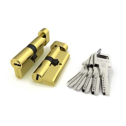 Цилиндровый механизм с вертушкой R602/68 mm /26+10+32/ PB, цвет: латунь, 5 ключей в Аксон