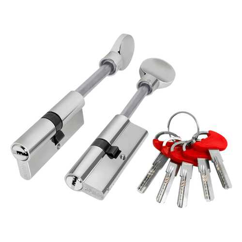 Цилиндровый механизм со штоком D-PRO507/95 mm /60+10+25/ CP , цвет: хром 5 ключей в Аксон