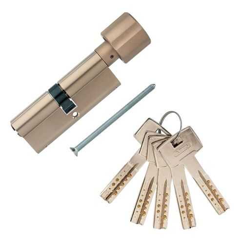 Европрофильный цилиндр ABUS M12R430 ключ/вертушка 40-40 (80 мм) NI (5 key) в Аксон