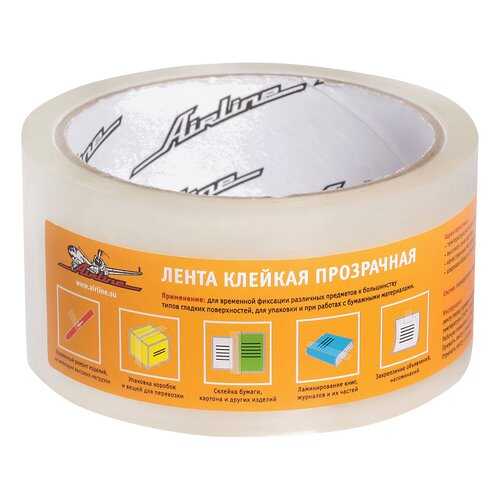 Лента клейкая прозрачная (скотч), 48 мм*50 м AIRLINE AAT-S-01 в Аксон