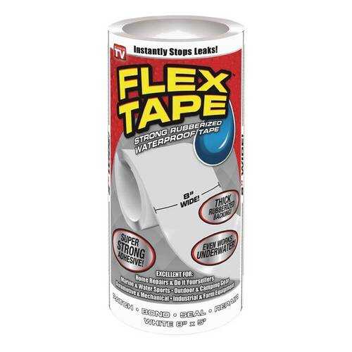 Сверхсильная клейкая лента Flex Tape 20 см белая в Аксон