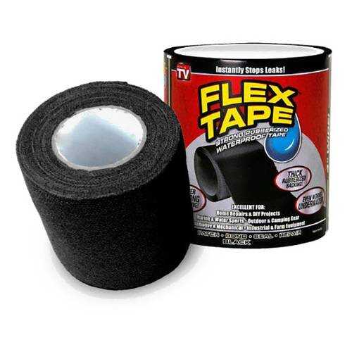 Сверхсильная клейкая лента Flex Tape 20 см черная в Аксон