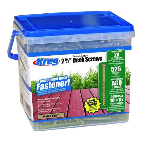 Шурупы 2-5/8 (Protec-Kote) для DECK JIG 66мм с битой - 525 шт. SDK-C262W-525 в Аксон