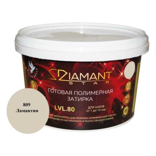 Готовая полимерная затирка Diamant Star lvl.80, цвет ламантин809 в Аксон
