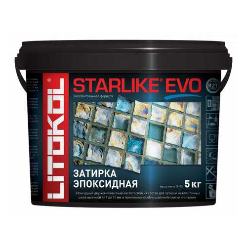 Затирка LITOKOL LITOCHROM STARLIKE EVO S.100 BIANCO ASSOLUTO 5кг в Аксон