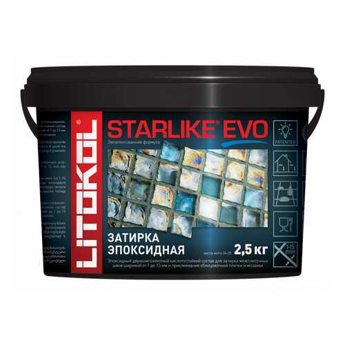 Затирка LITOKOL LITOCHROM STARLIKE EVO S.140 NERO GRAFITE 2,5кг в Аксон