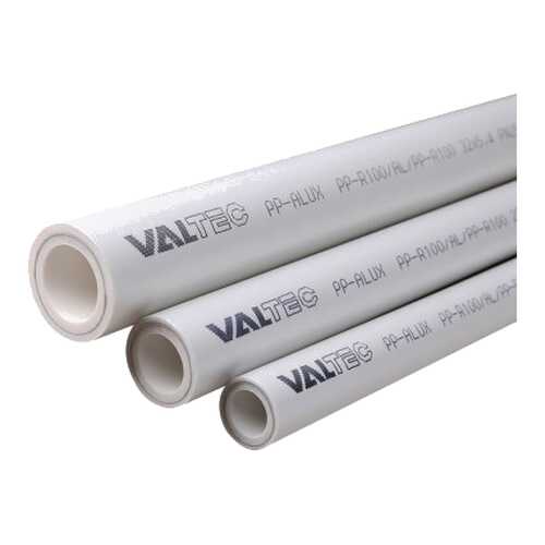 Труба VALTEC PP-ALUX VTp.700.AL25.25 Белый 25x4,2 PN25 50 м в Аксон